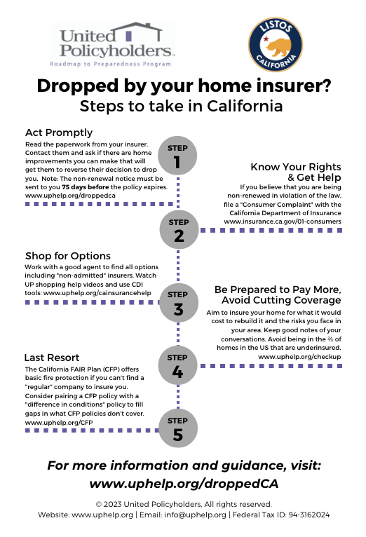Dropped by your home Insurer? Where to go for help in California - United  Policyholders
