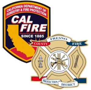 Fresno County FD and CAL FIRE logos